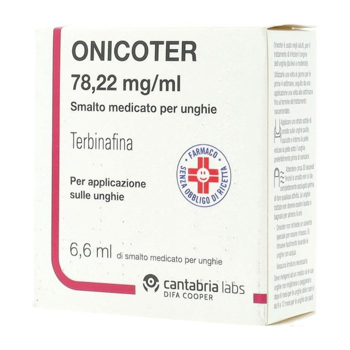 Onicoter smalto medicato 6,6 ml - trattamento per unghie con micosi e ispessimenti