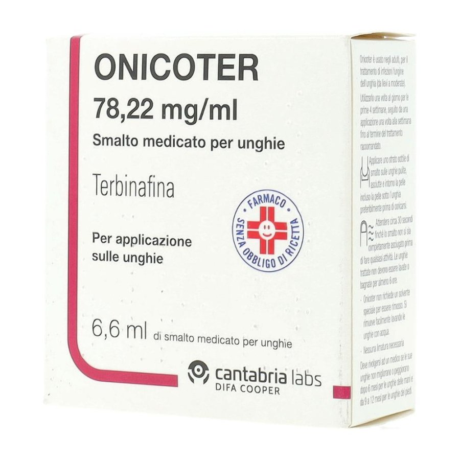 Onicoter smalto medicato 6,6 ml - trattamento per unghie con micosi e ispessimenti