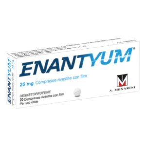 Menarini Enantyum 25Mg Dexketoprofene per Dolore Lieve e Moderato 20 Compresse Rivestite