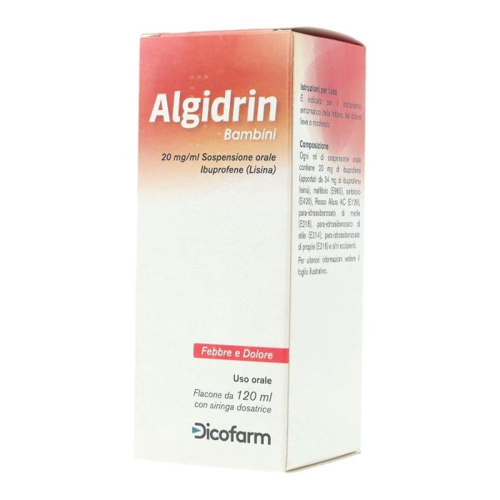 Algidrin Bambini 20 mg/ml Sospensione Orale Flacone 120 ml