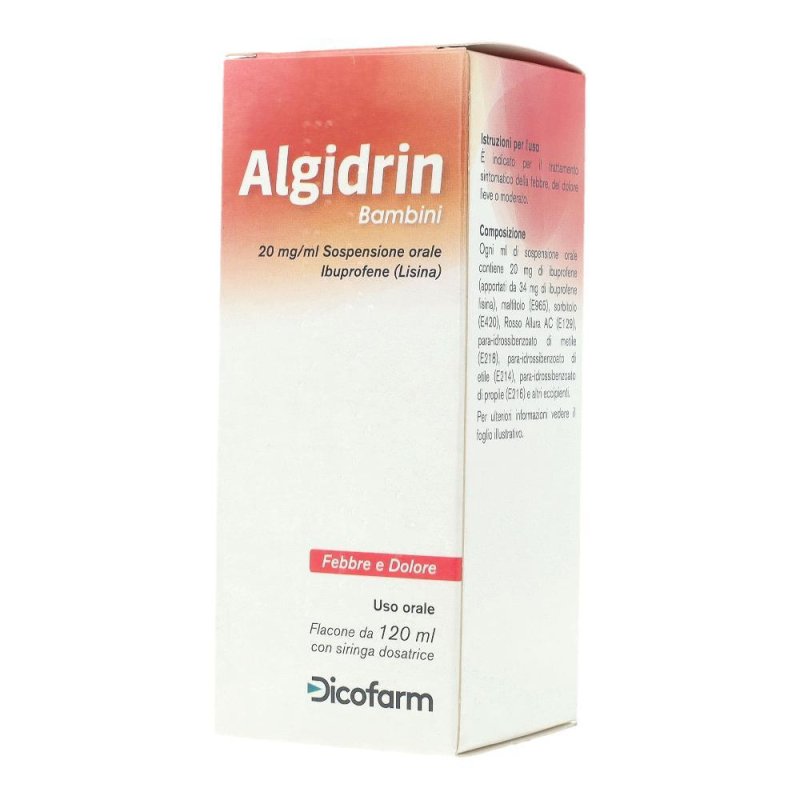 Algidrin Bambini 20 mg/ml Sospensione Orale Flacone 120 ml