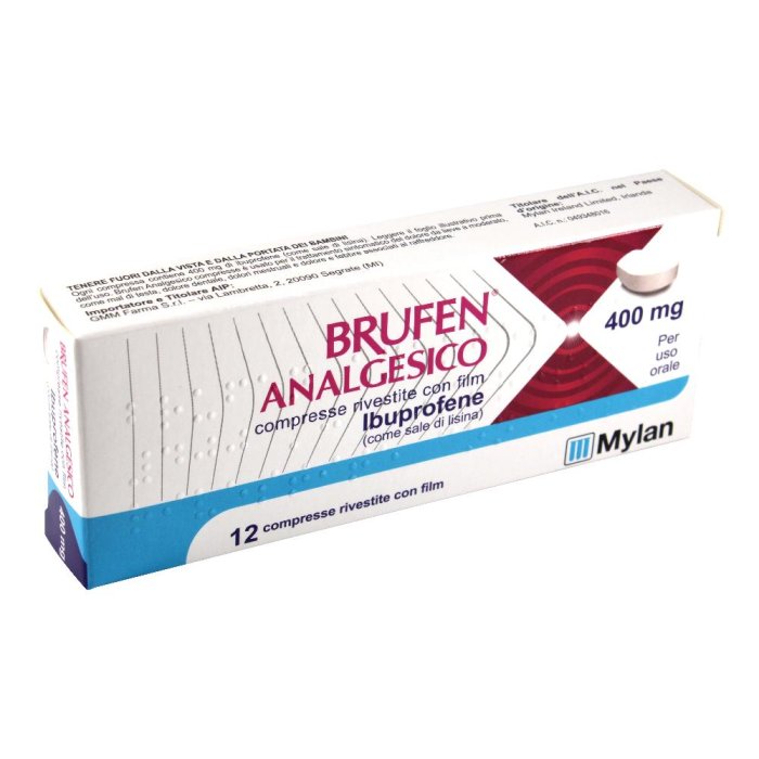 BRUFEN ANALG*12CPR RIV 400MG GMM