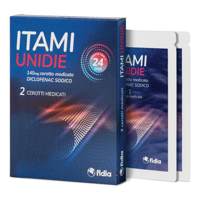 Itami Unidie Cerotti Medicati 140 mg 2 Pezzi Antinfiammatorio per Dolori Muscolari e Articolari