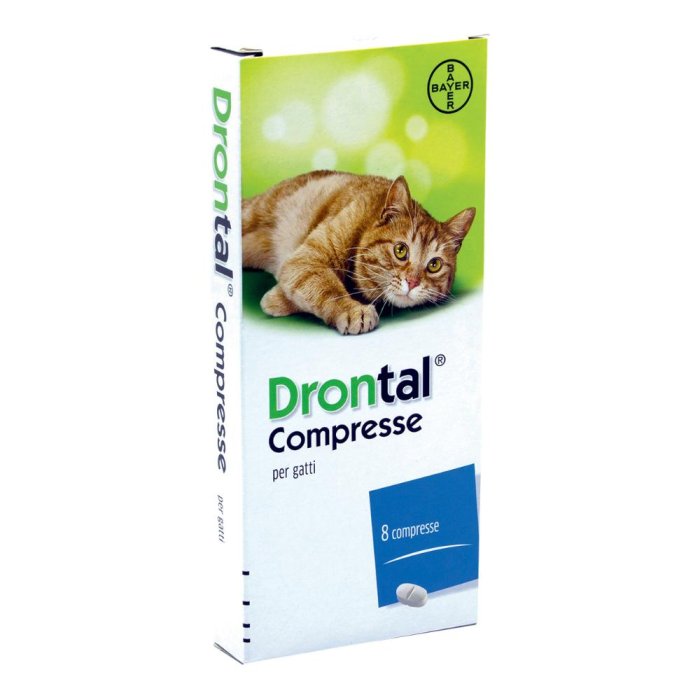 Drontal Gatto 8 compresse - vermifugo ad ampio spettro per gatti