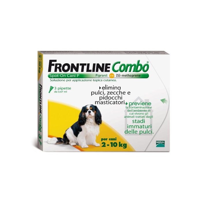 Frontline Spot On Cani 2-10 kg Antiparassitario per Pulci Zecche e Pidocchi – Confezione da 3 Pipette
