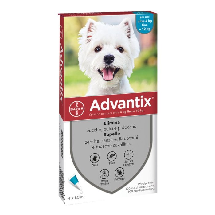 Advantix Spot-On 1 pipetta 1ml per Cani 4-10kg