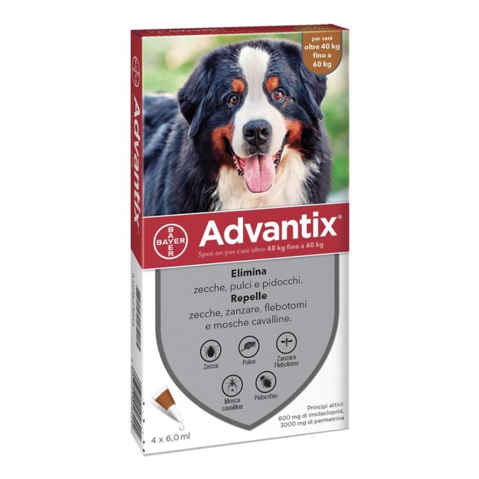 Advantix Spot On 4 pipetta per cani da 40 a 60 kg