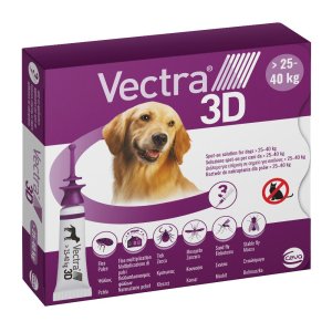 Vectra 3D Spoton per Cani 25-40 kg Antiparassitario Esterno Contro Pulci Zecche Zanzare e Pappataci