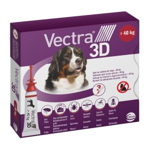 Vectra 3D Spot On per Cani Oltre 40 Kg Colore Rosso Antiparassitario Spoton Pulci Zecche Pappataci