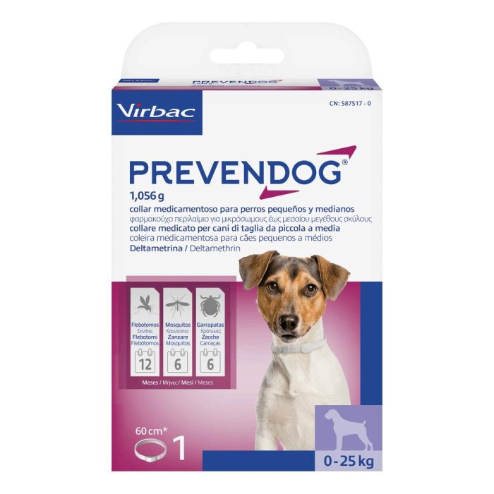 Prevendog Collare Antiparassitario per Cani Taglia Media 60 cm