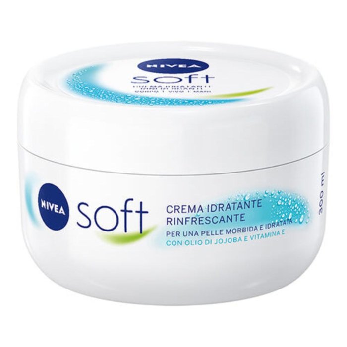 NIVEA Soft crema idratante 300 ml - crema viso corpo mani a rapido assorbimento