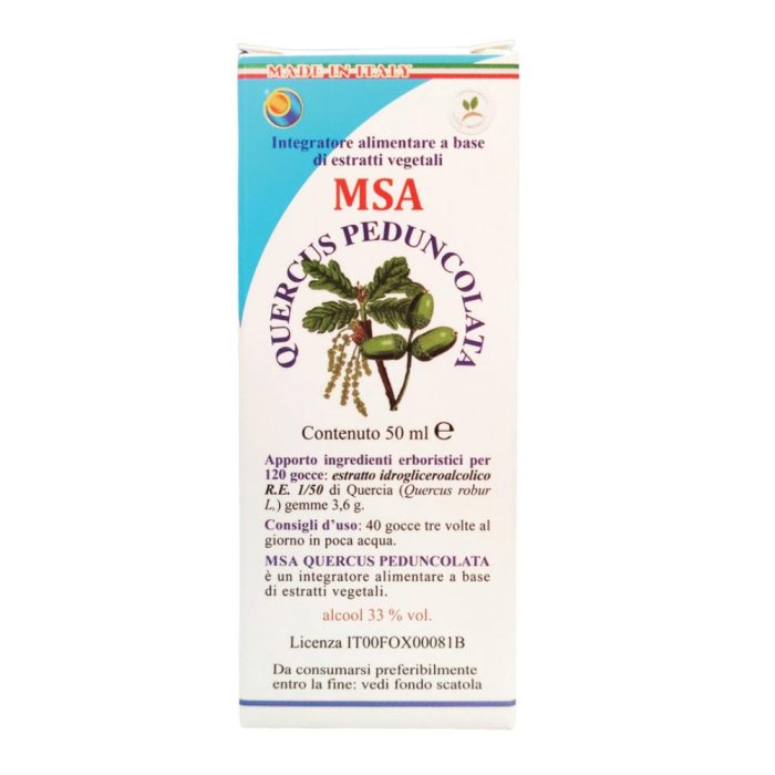 MSA Quercus pedunculata 50 ml - integratore a base di gemmoderivato di quercia
