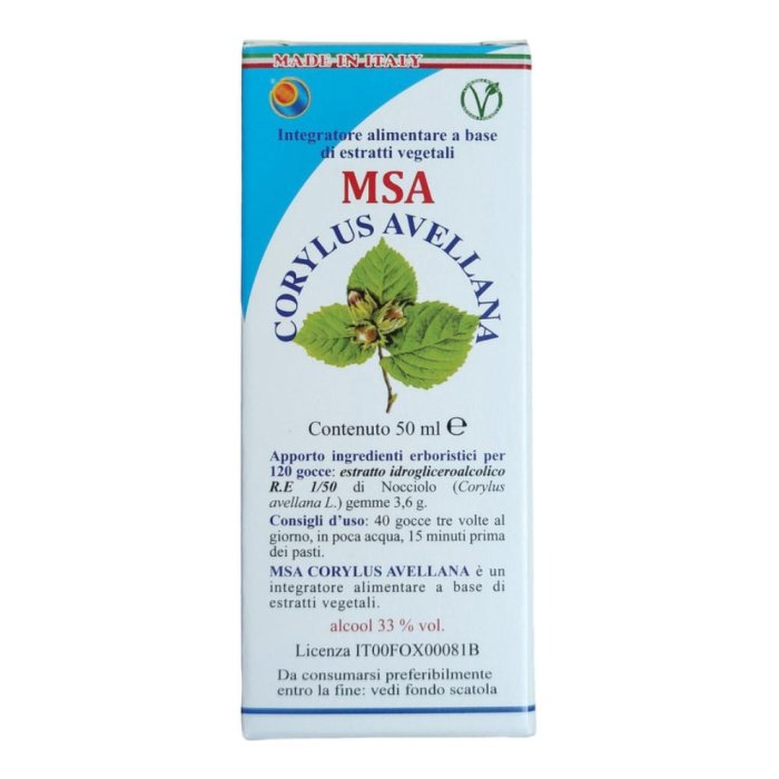 Corylus Avellana 50 ml Gemmoderivato Macerato Glicerico Naturale per Microcircolazione e Benessere Respiratorio