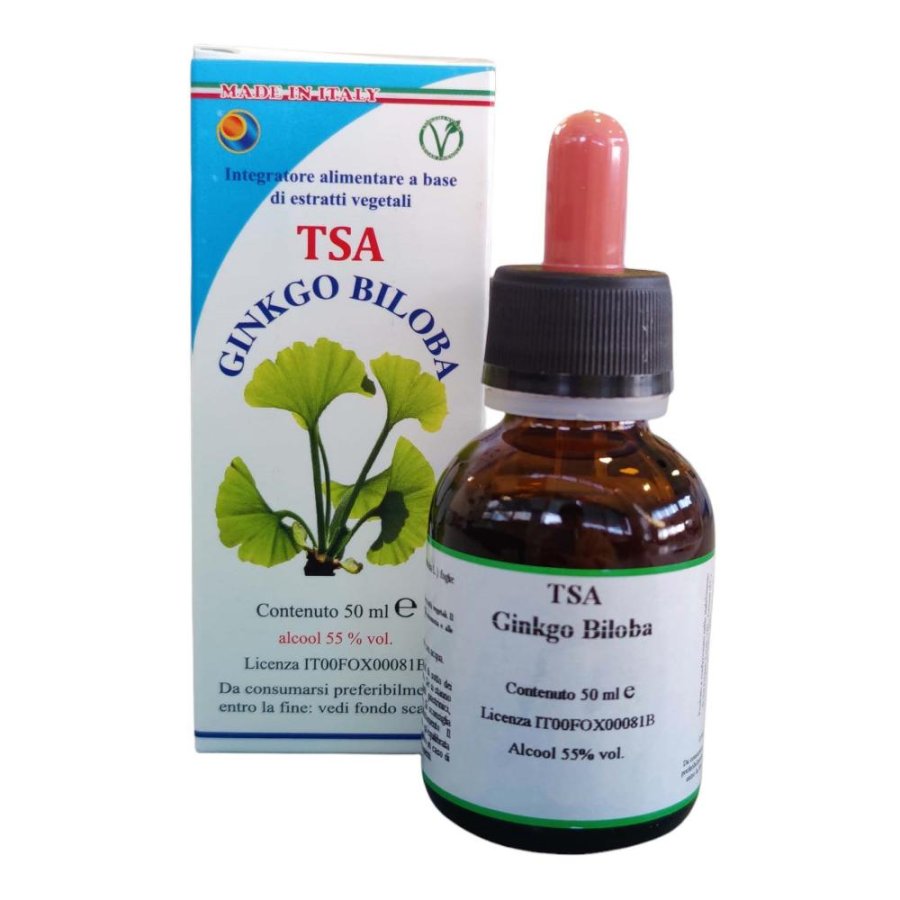TSA Ginkgo Biloba 50 ml integratore Herboplanet per memoria e circolazione TSA Ginkgo Biloba 50 ml integratore Herboplanet per memoria e circolazione
