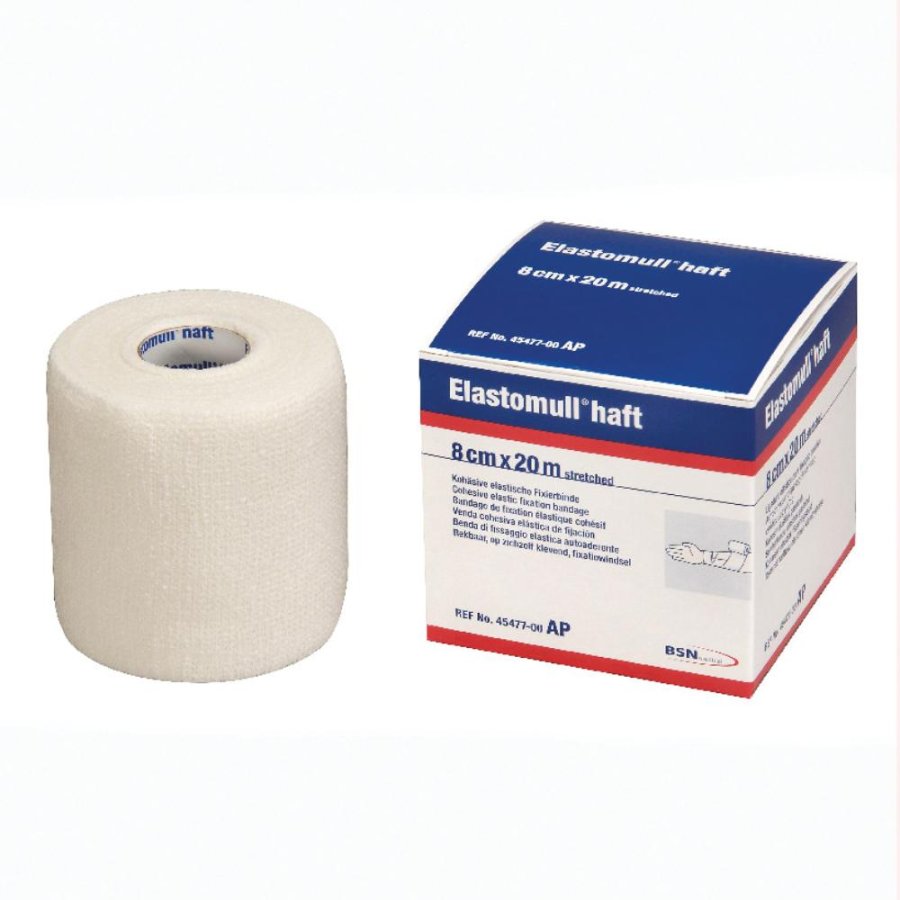 Benda Elastica Autoadesiva Elastomull Haft Compressione Forte Cm8x20 m