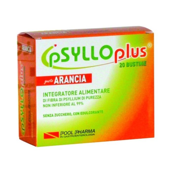 Pool Pharma PsylloPlus Arancia Integratore per Intestino Pigro 20 Bustine