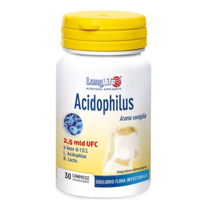 LongLife Acidophilus Integratore Equilibrio Flora Intestinale 30 Tavolette