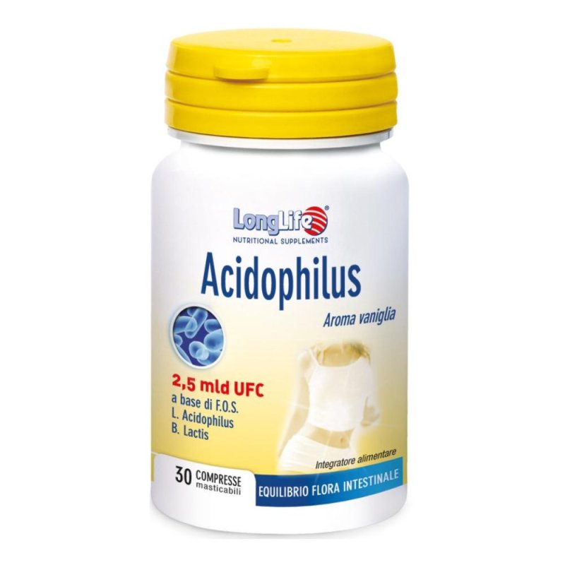 LongLife Acidophilus Integratore Equilibrio Flora Intestinale 30 Tavolette