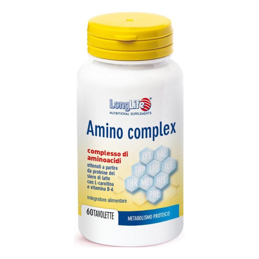 LongLife Amino Complex Integratore di Proteine del Siero di Latte 60 Tavolette LongLife Amino Complex Integratore di Proteine del Siero di Latte 60 Tavolette