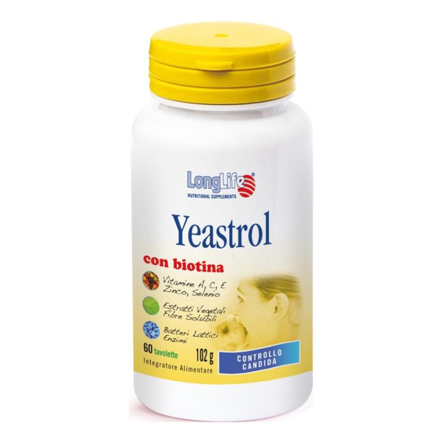 LongLife Yeastrol Integratore Difese Naturali Benessere Intestino 60 Tavolette LongLife Yeastrol Integratore Difese Naturali Benessere Intestino 60 Tavolette
