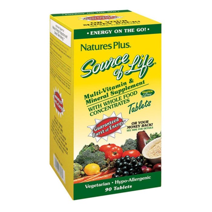 Source of Life Integratore Multivitaminico e Multiminerale per Energia e Vitalità 90 Tavolette