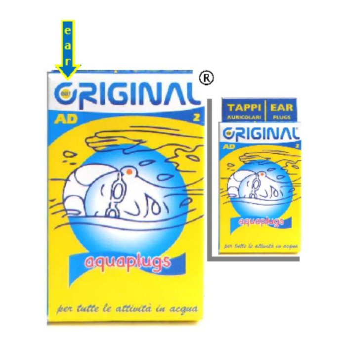 Pnk Tappi Auricolari Idroresistenti Ear Original Aquaplugs 2 Pezzi