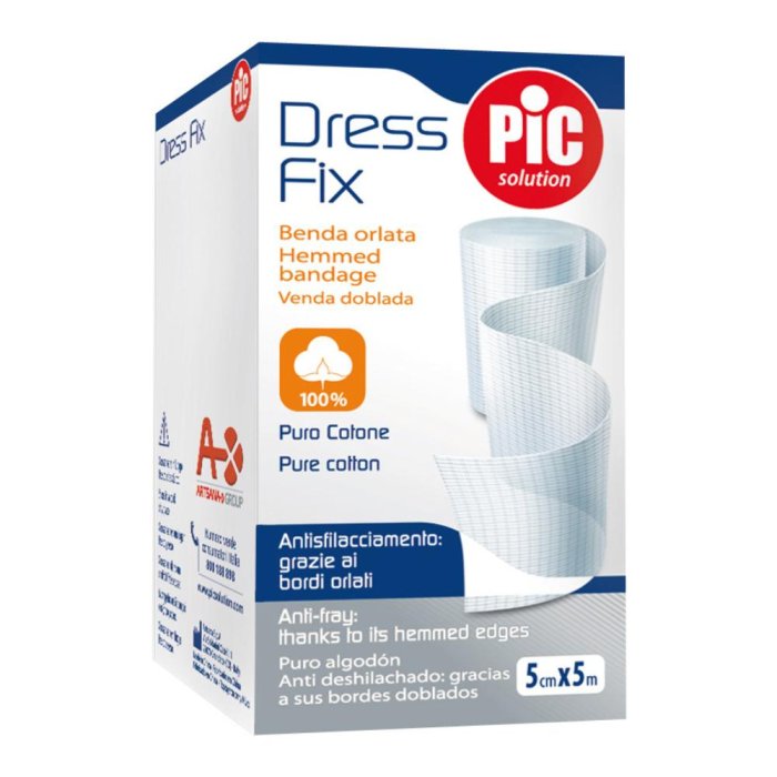 Pikdare Benda In Garza Idrofila Orlata Pic Dressfix 10x500cm Fustella