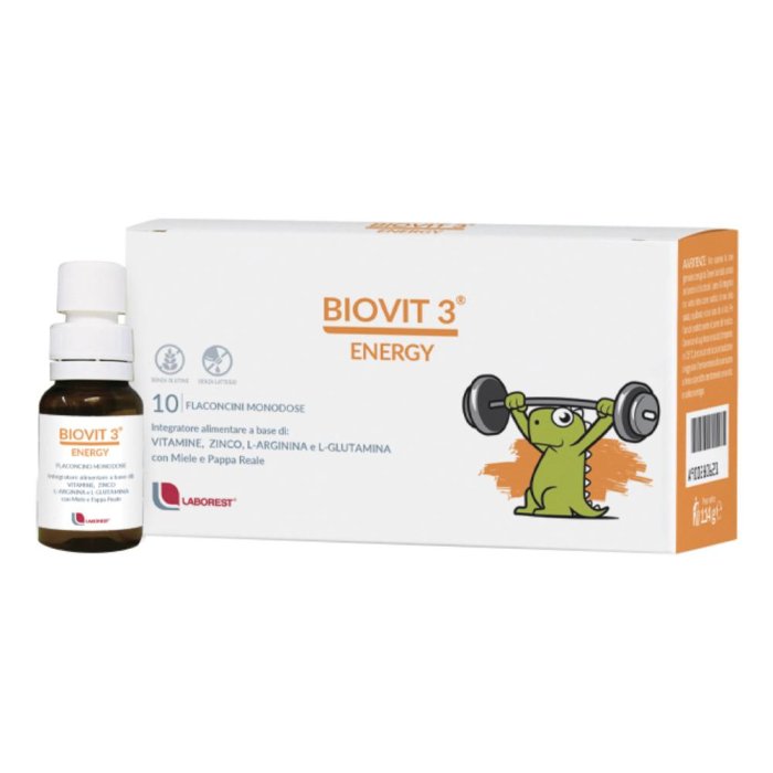 AR Fitofarma Ricerca Naturale Biovit 3 Vitamine Zinco 10 Flaconcini 10 ml
