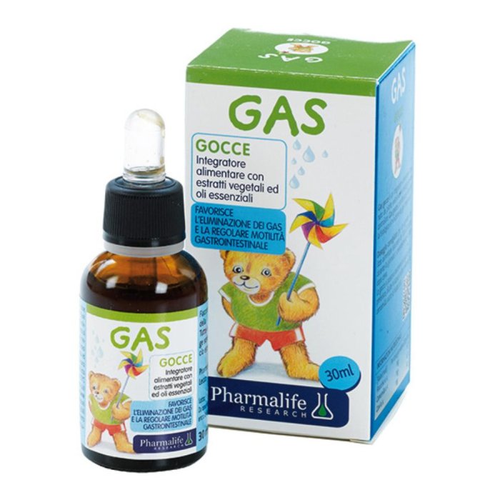 Pharmalife Research GAS Gocce Integratore Bambini Eliminazione Gas Intestinali 30 ml