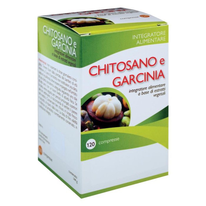 Nutrifarma Chitosano e Garcinia Integratore Controllo del Peso 120 Compresse