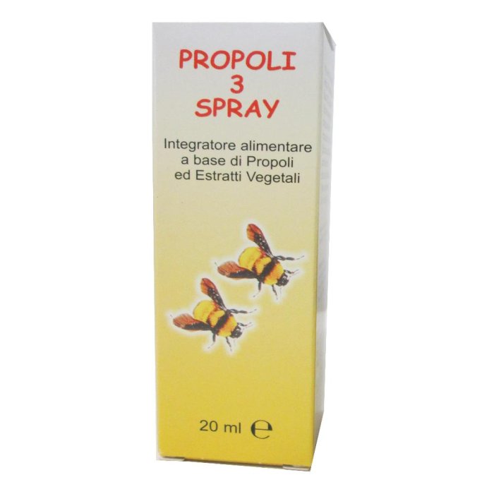 Propoli 3 spray 20 ml Studio 3 - spray orale alla propoli per gola irritata
