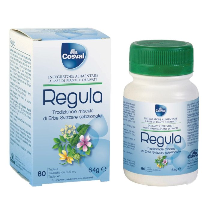 Cosval Regula Miscela Erbe Svizzere 80 Tavolette Da 800 Mg