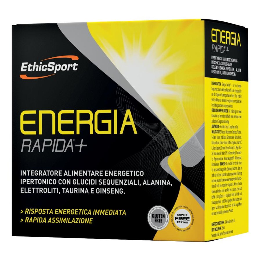 EthicSport Energia Rapida+ Integratore Energetico in Cartucce 10x25ml EthicSport Energia Rapida+ Integratore Energetico in Cartucce 10x25ml