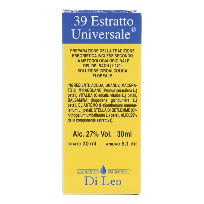 Estratto Universale 39 Di Leo 30 millilitri – Rimedio Naturale ai Fiori di Bach in Gocce