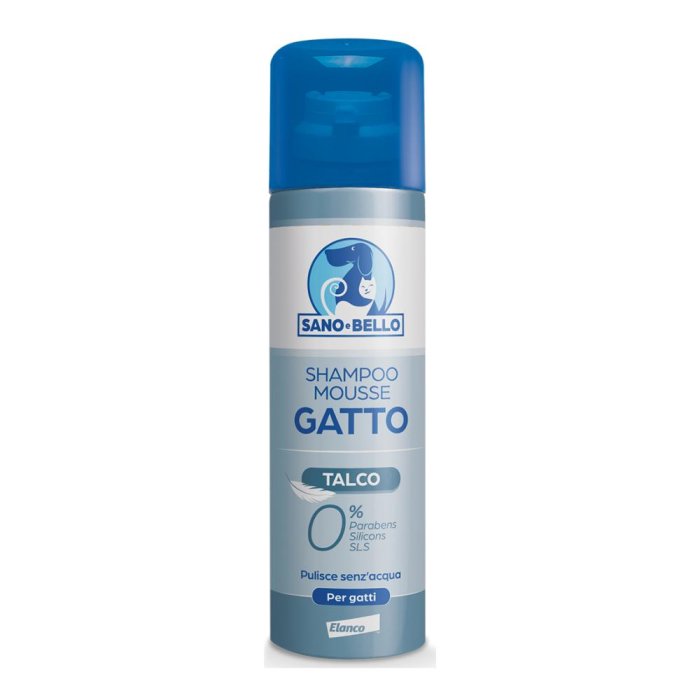 Bayer Sano e Bello - Shampoo Mousse al Talco per Gatto 200 ml