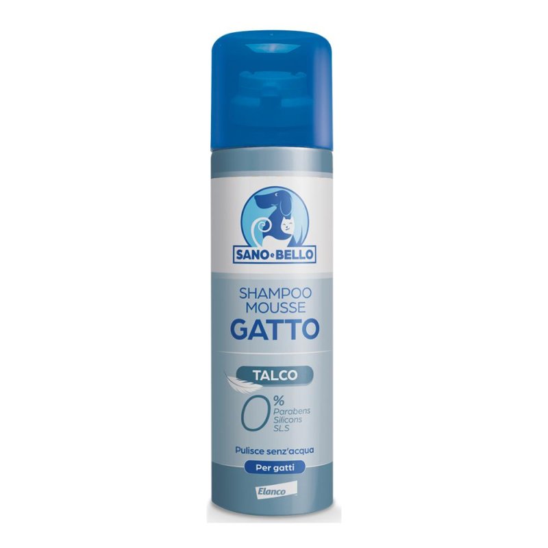 Bayer Sano e Bello - Shampoo Mousse al Talco per Gatto 200 ml