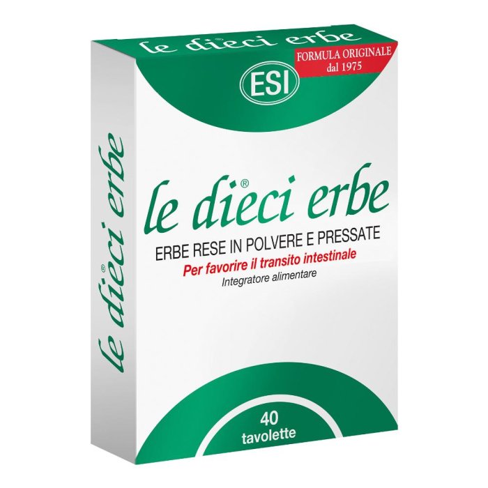 Esi  Benessere Intestinale Le Dieci Erbe Polvere Pressata in 40 Tavolette