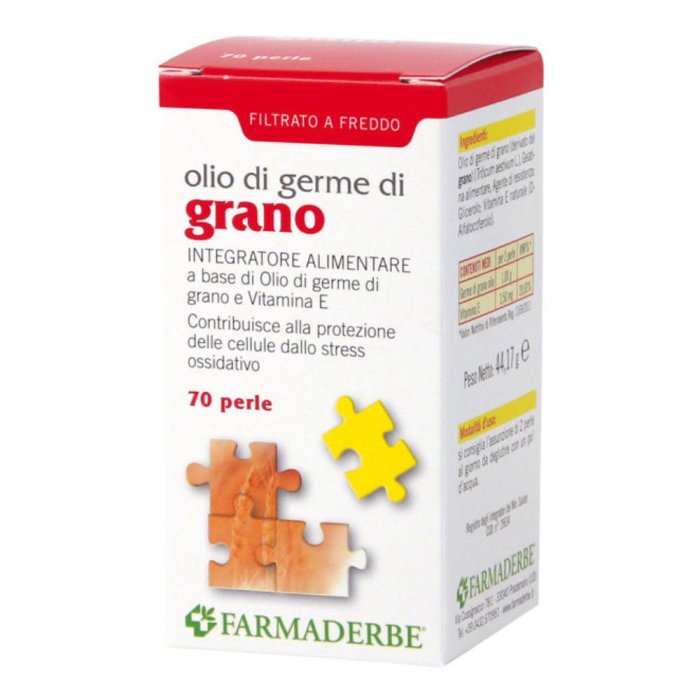 Farmaderbe Olio Germe di Grano Integratore Alimentare 70 Perle