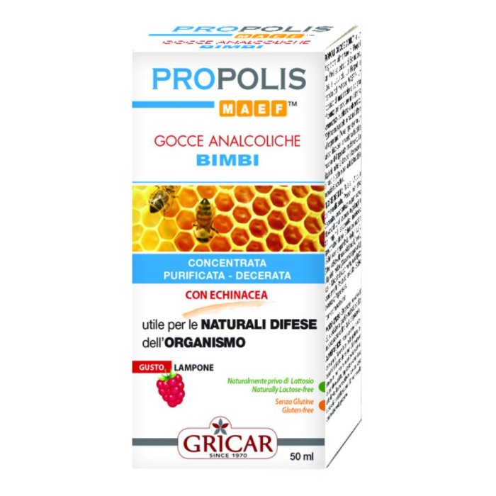 Gricar Propolis Bimbi Gocce Analcoliche Integratore Alimentare 50 ml