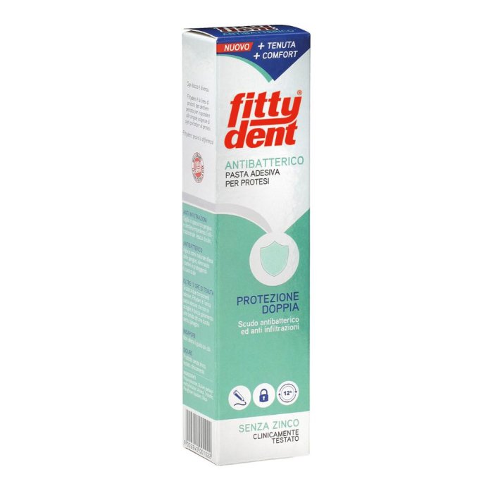 Fittydent Antibatterico Pasta Adesiva Dentiera Nuova Formula 40 G