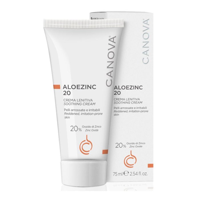 Canova Aloezinc 20 crema lenitiva per pelli arrossate e irritabili 75ml