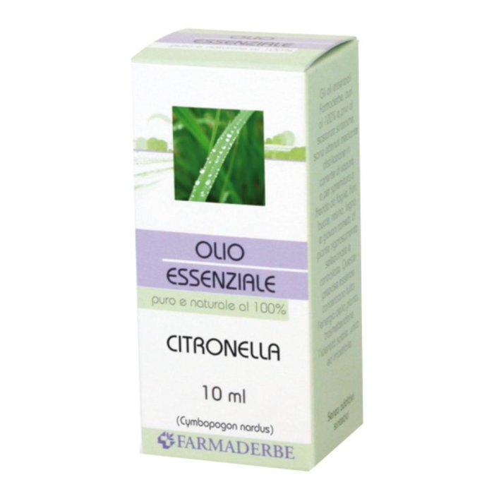 Farmaderbe Citronella olio essenziale - olio essenziale di citronella per diffusori e uso topico