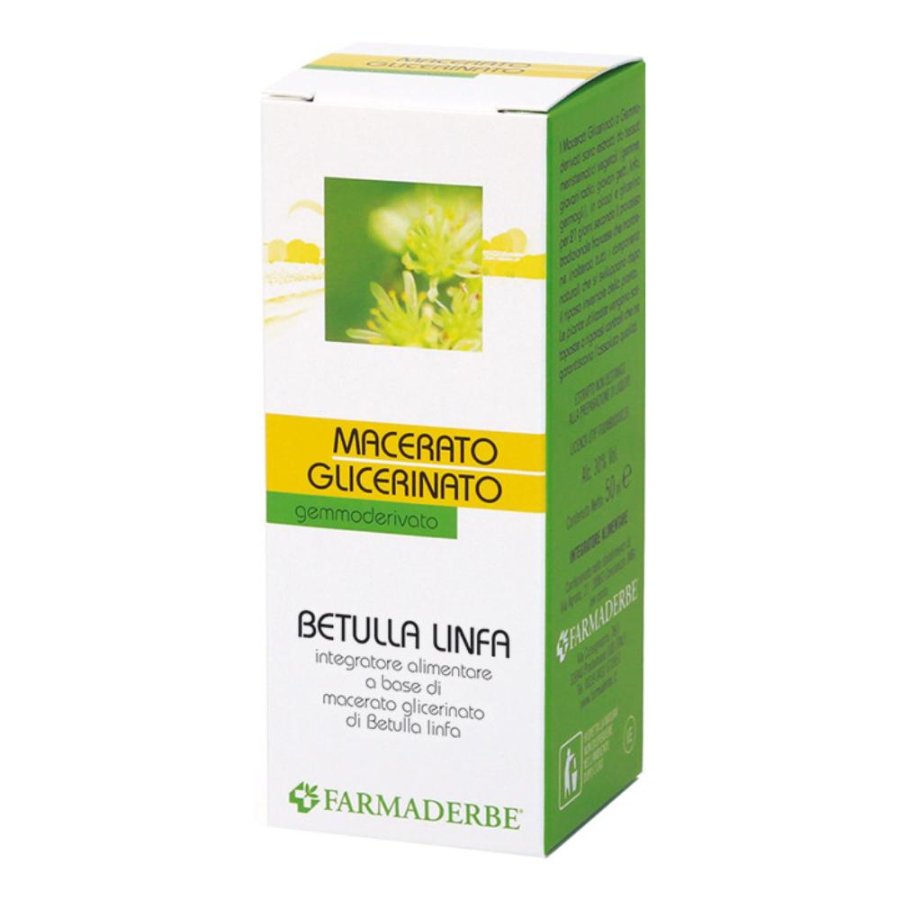 Farmaderbe Macerato Glicerinato Betulla Linfa Gemmoderivato 50 ml