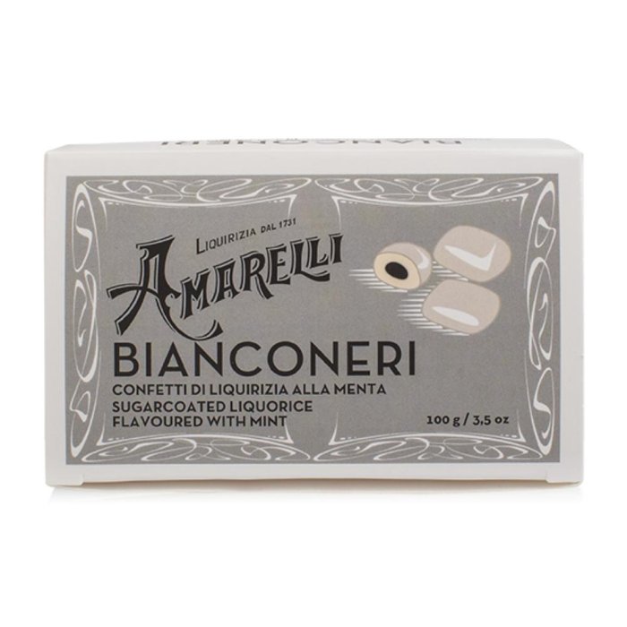 Liquirizia Bianconeri bustina 100 g - caramelle di liquirizia bianche e nere