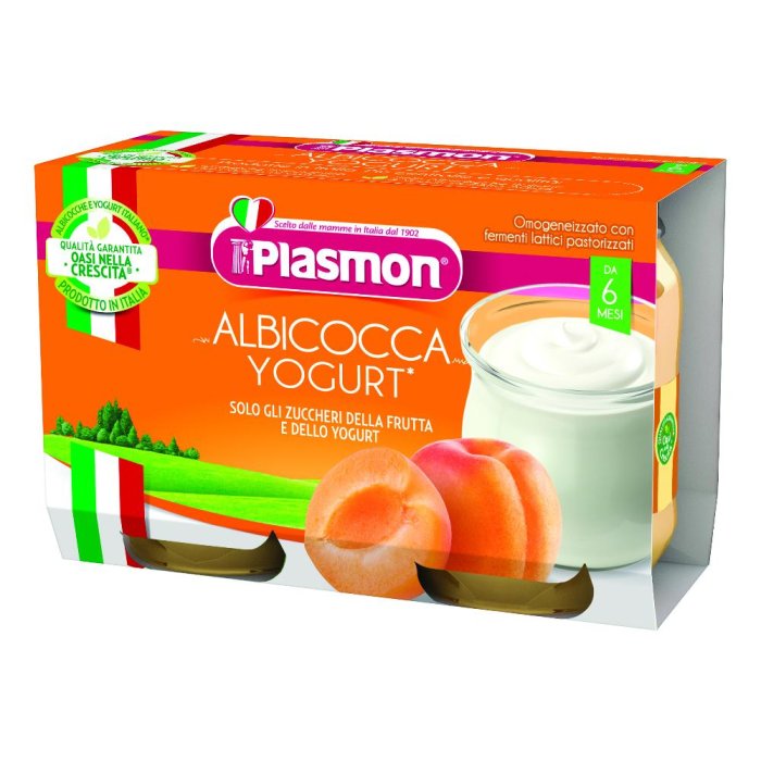 Plasmon Omogeneizzato Yogurt Albicocca 120 G X 2 Pezzi
