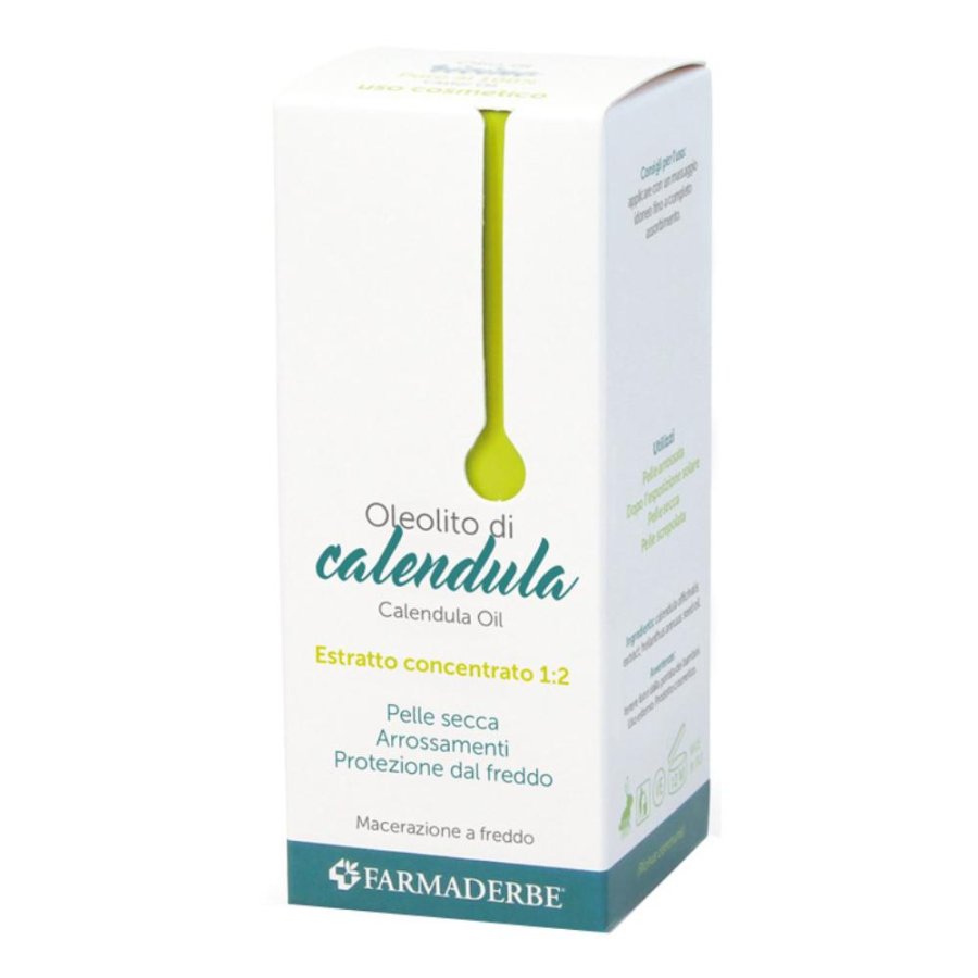 Farmaderbe Oleolito di Calendula Estratto Concentrato 1:2 per Pelle Secca e Arrossata 100 ml