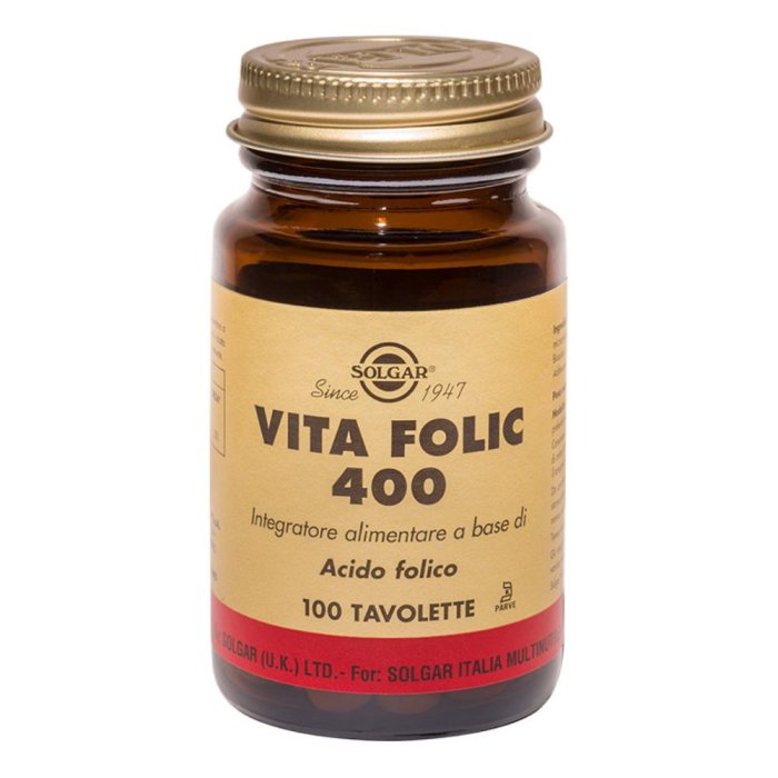 Solgar  Vitamine Vita Folic 400 Integratore Alimentare 100 Tavolette