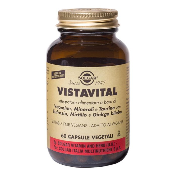 Solgar  Occhi Vistavital  Integratore Alimentare 60 Capsule