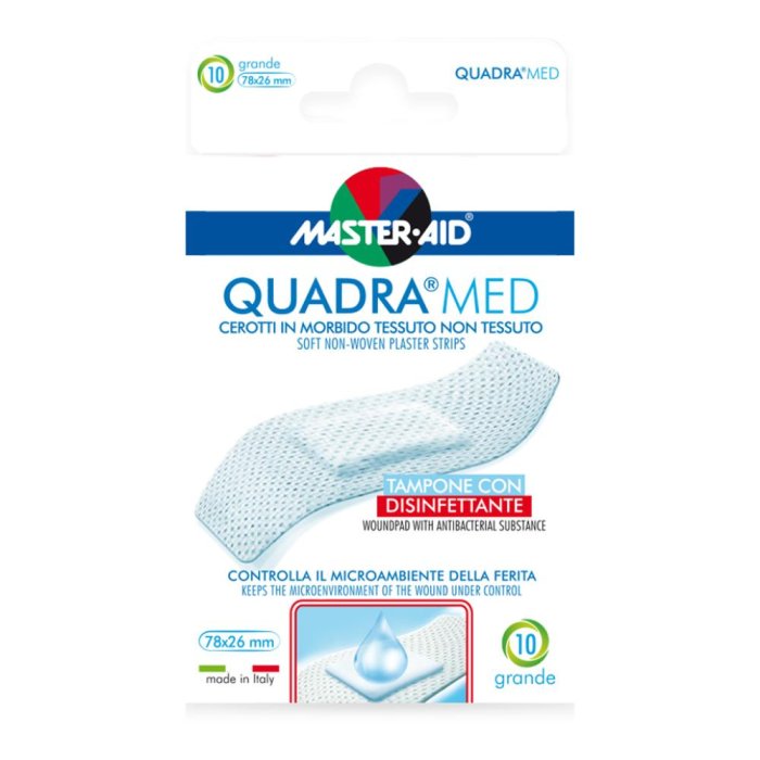 Pietrasanta Pharma Cerotto Master-aid Quadra Dermoattivo Grande 10 Pezzi