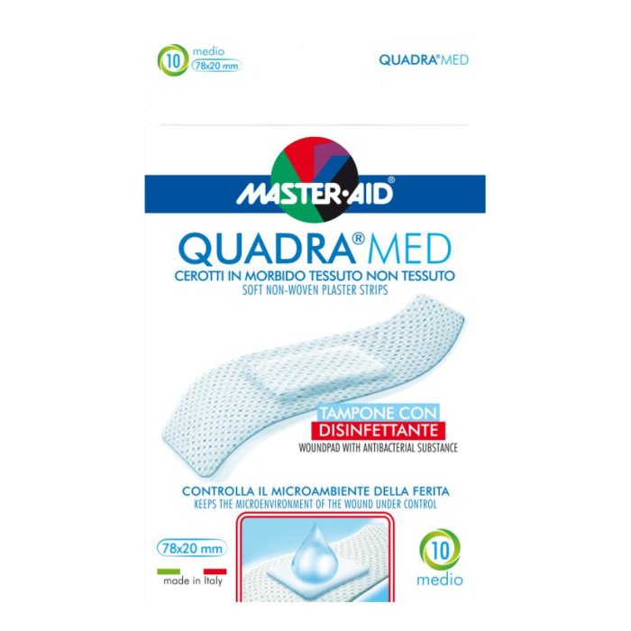 Pietrasanta Pharma Cerotto Master-aid Quadra Dermoattivo Medio 20 Pezzi